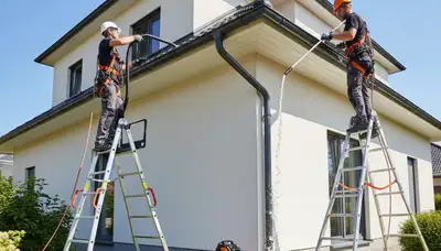 Milwaukee, WI gutter cleaning service helping prevent overflow and water damage on a home