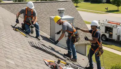 Milwaukee, WI siding contractors repairing storm-damaged siding for a home exterior