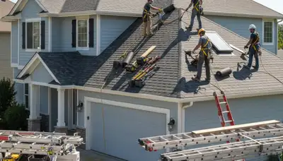 Milwaukee, WI siding contractor on a roof replacement project for FX Remodeling & Exteriors