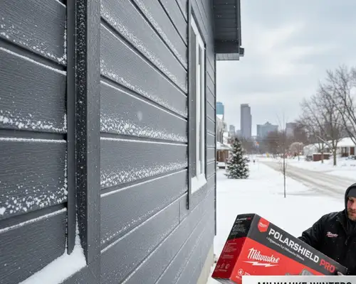 Vinyl siding built for Milwaukee, WI winters on a siding contractor services page